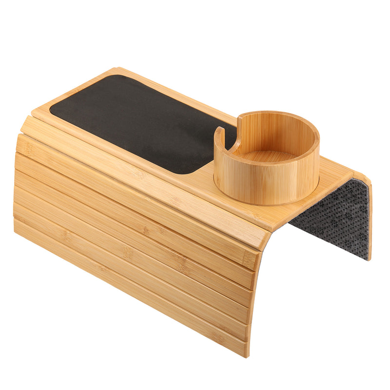 **Bamboo Bliss – 3-in-1 Multifunctional Sofa Cup Holder & Tray**