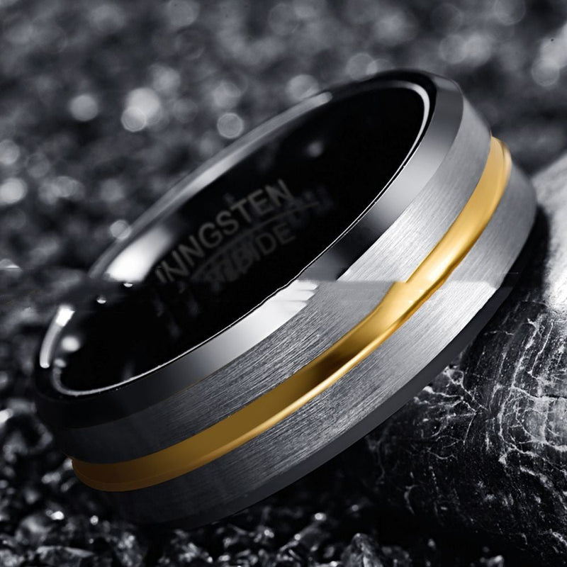 Frosted Surface Tungsten Ring Men