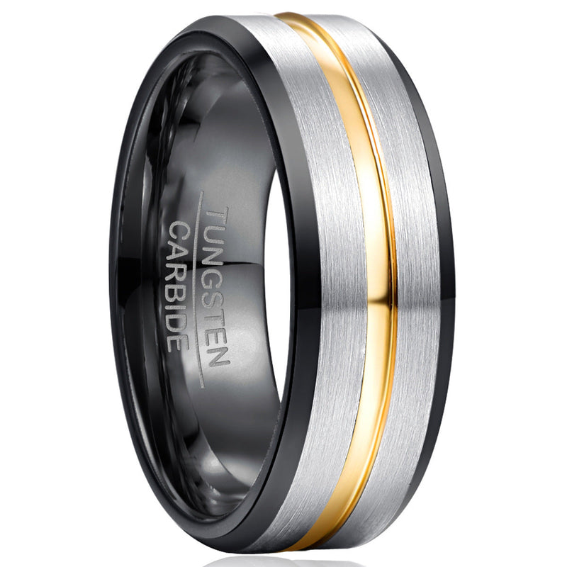 Frosted Surface Tungsten Ring Men